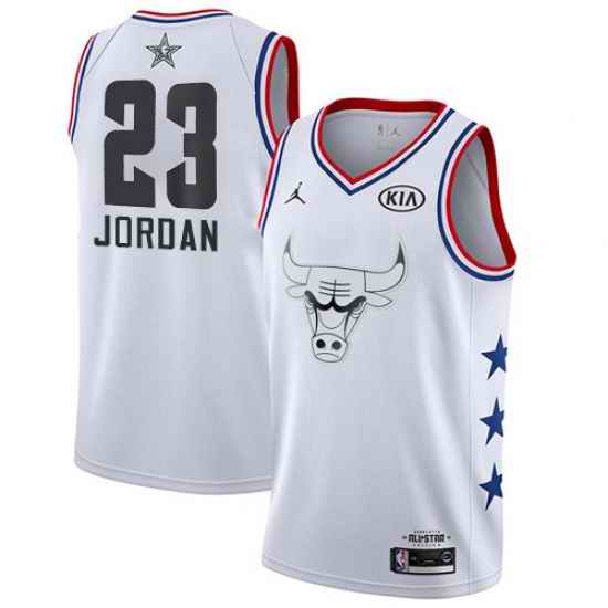 Bulls 23 Michael Jordan White Basketball Jordan Swingman 2019 All Star Game Jersey